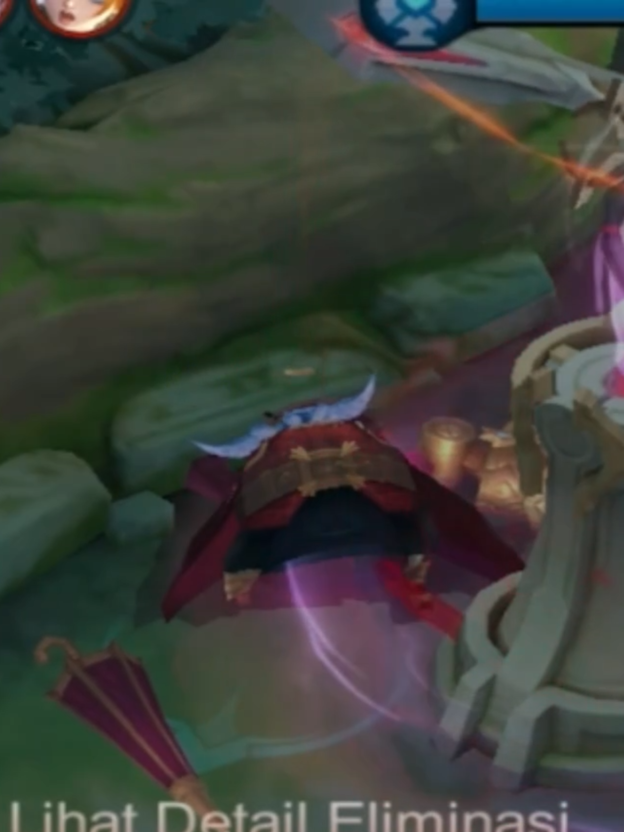 TikTok post by @jinmondy for Mobile Legends. Caption reads: kabyurrr | Review Skin MLBB - Halloween Skin....