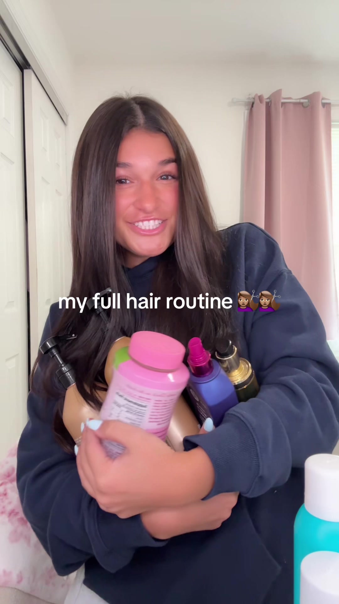 TikTok post by @lexi_goncalves for It's A 10 Haircare. Caption reads: Long awaited full hair routine 💇🏽‍♀️💇🏽‍♀️....