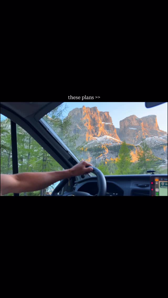 Instagram post by @merijnvanbrussel for roadsurfer. Caption reads: you, me & the dolomites 🚐🏔️💚

ad.