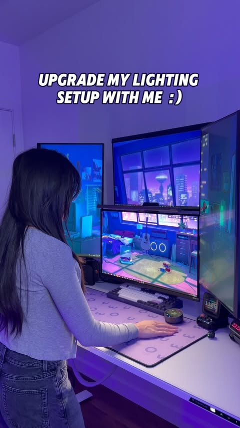 Instagram post by @lucrity for BenQ Lighting. Caption reads: [...] :)) 💜 @benq_lighting #gifted #benq....