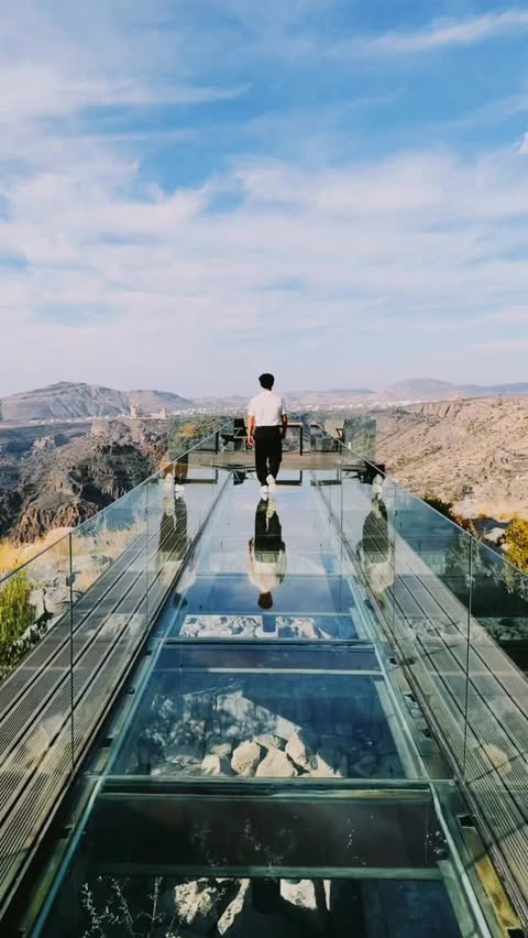 Instagram post by @giovanniogliormino for Anantara. Caption reads: Perched among the mountains of Oman, Anantara Al....