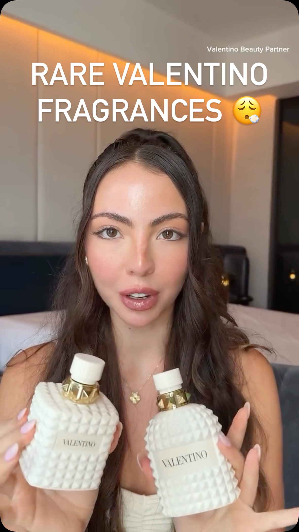 Instagram post by @perfumesiren for Valentino Beauty. Caption reads: A fragrance drop you’re not gonna wanna miss.....