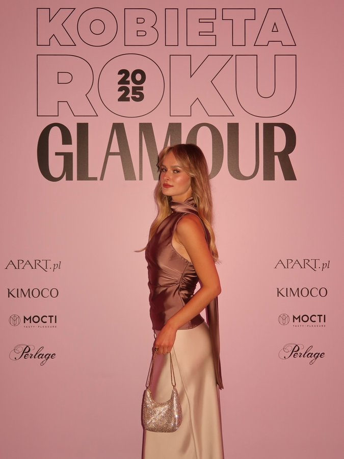 Instagram post by @o.grzebielec for Glamour. Caption reads: i got a taste of the glamorous life with....