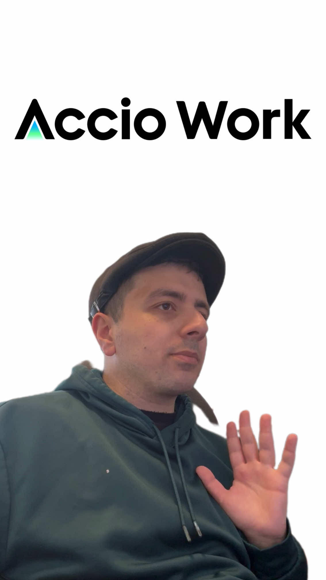 TikTok post by @realdjr for Accio. Caption reads: @Accio_official is the best solution for solving....