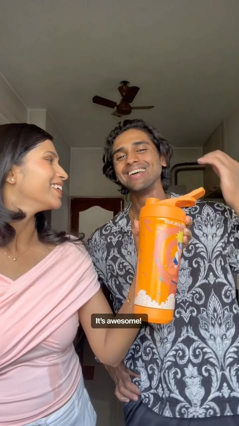 Instagram post by @santhosh_prem for MuscleBlaze. Caption reads: [...] quality supplements like MuscleBlaze Biozyme....