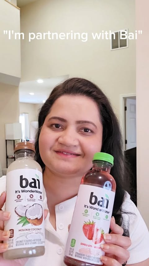 Instagram post by an influencer for Amazon. Caption reads: [...] with extra fun. @drinkbai @amazon.