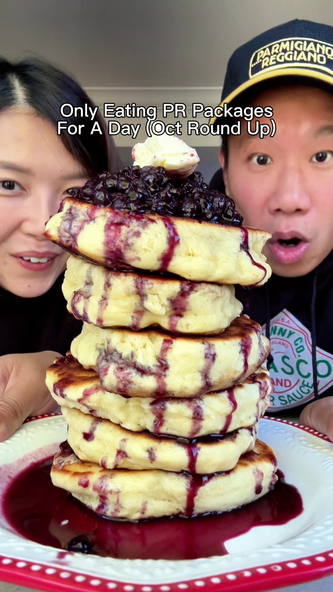 TikTok post by @insta.noodls for Lindt. Caption reads: Only eating PR Packages For A Whole Day ⬇️ October....