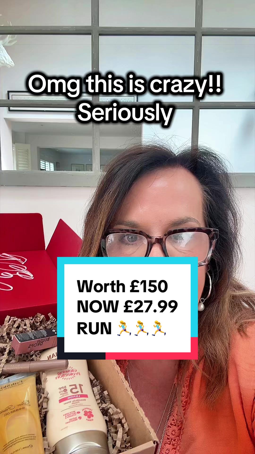TikTok post by @clareepls for OK! Beauty Box. Caption reads: [...] This here dimes the din egit from @OK!....