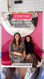Instagram post by @katiesturino for DVF. Caption reads: [...] and I feel so lucky to have worked with DVF!....