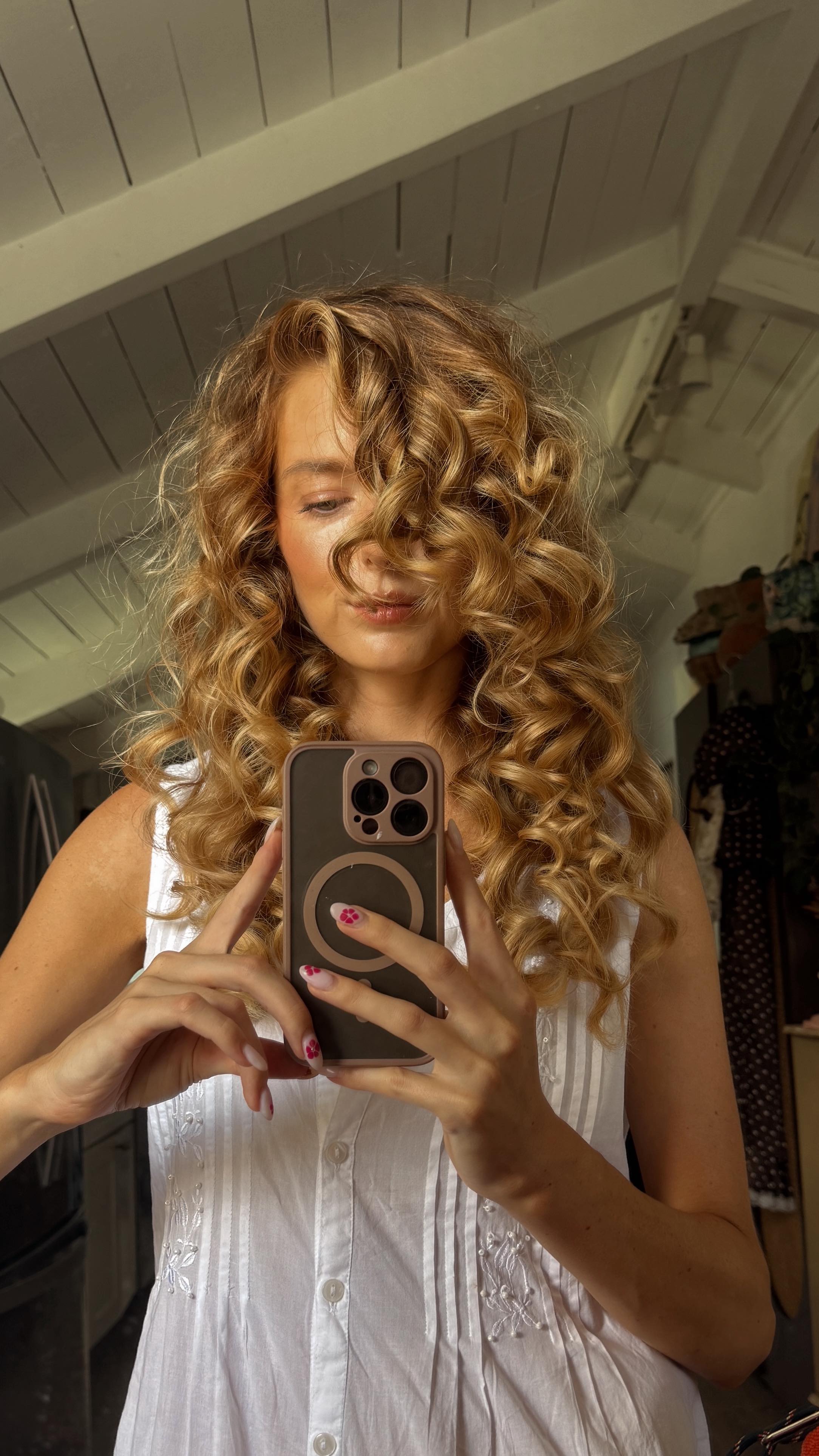 Instagram post by @mikayla.soren for By Rosie Jane. Caption reads: Better hair days ahead✨ @byrosiejane.