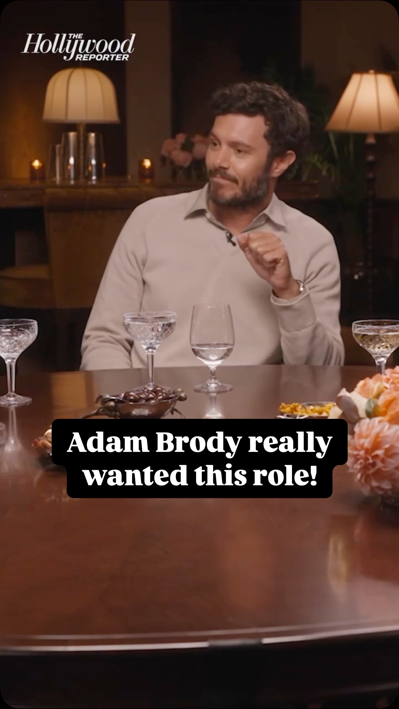 Instagram post by @adambrodyy for Hollywood Reporter. Caption reads: I’d watch him in anything 🐶 

🎥:....