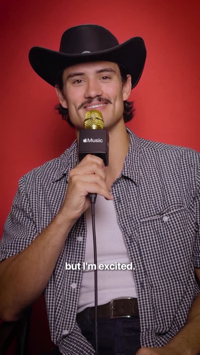 Instagram post by @cartervailmusic for Apple Music. Caption reads: Andrew Revisited, Revisited. Mic Check with....