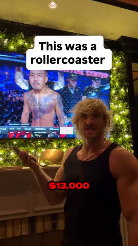 Instagram post by @loganpaul for Polymarket. Caption reads: [...] guy but he made me rich #underdog....