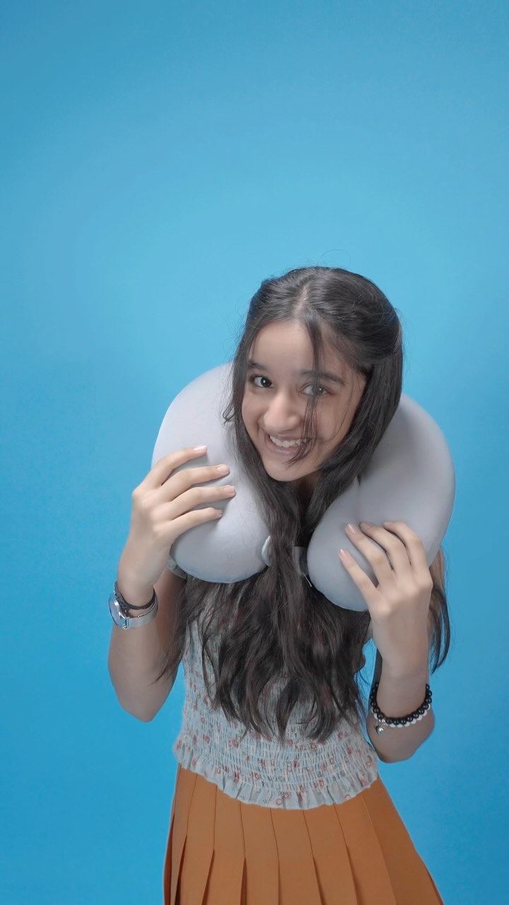 Instagram post by @_mishakataria for Skybags. Caption reads: Ever seen a penguin transform into a pillow?....