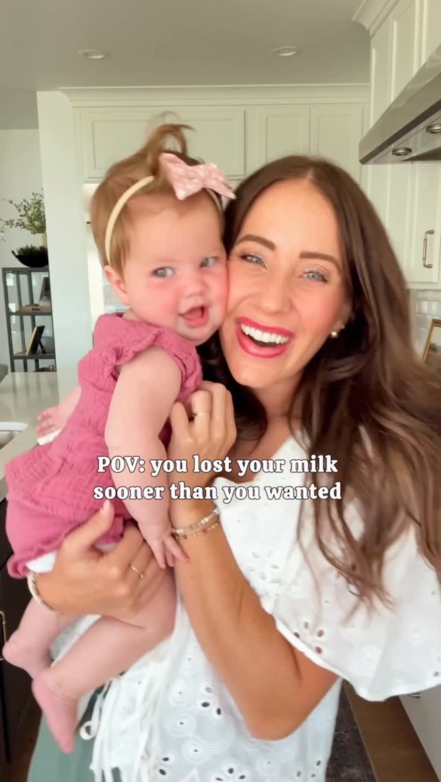 Instagram post by @abbylhoskins for Babylist. Caption reads: I have never fought so hard to keep my milk, ever.....