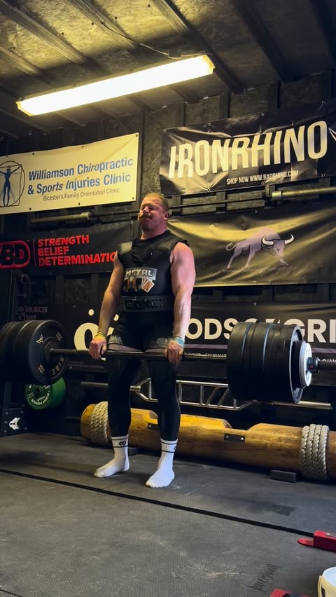 Instagram post by @paddy_strongman for Esn. Caption reads: [...] - @ironrhinouk - PADDY10 💊 Supplements -....