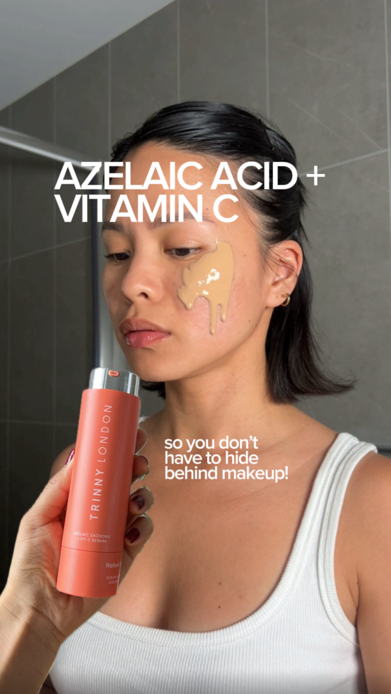 Instagram post by @prettyprogress23 for Trinny London. Caption reads: You don’t need makeup to feel beautiful,  it....