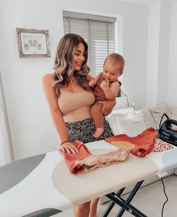 Instagram post by @jessicahayesx_ for Brabantia. Caption reads: Really enjoying using my @brabantia ironing board....