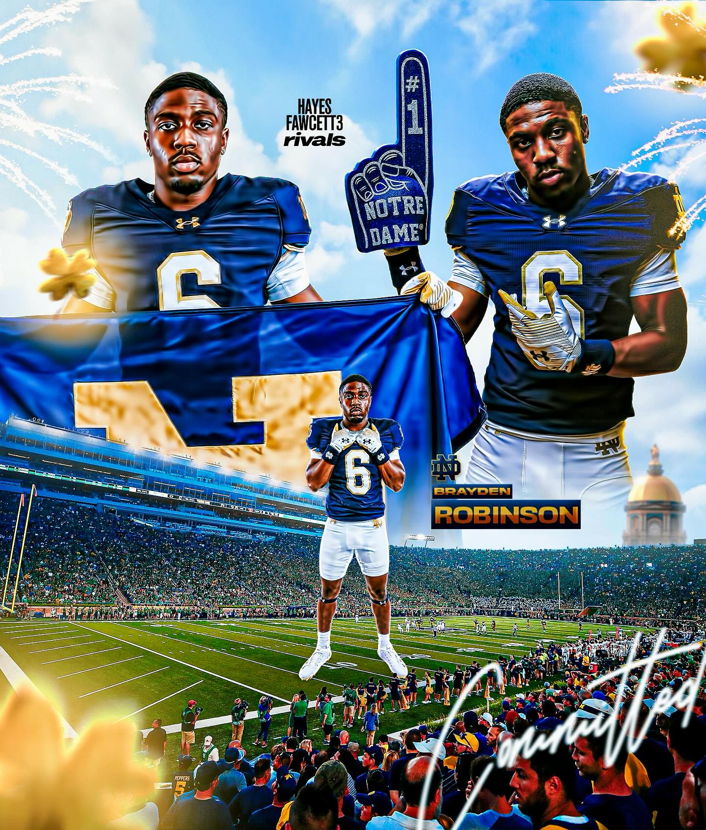Instagram post by @quick6ix_ for Barstool Sports. Caption reads: BREAKING: Four-Star WR Brayden Robinson has....