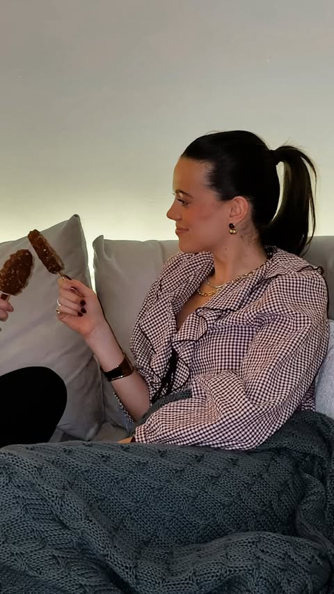 Instagram post by @sophie_depatoul for Häagen-Dazs Ice Cream. Caption reads: Recreating our childhood movie nights 🍦 Trying....