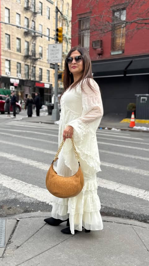 Instagram post by @seema.a.mazhar for Eric Javits. Caption reads: [...] luxury for spring and summer 🤍 @EricJavits....