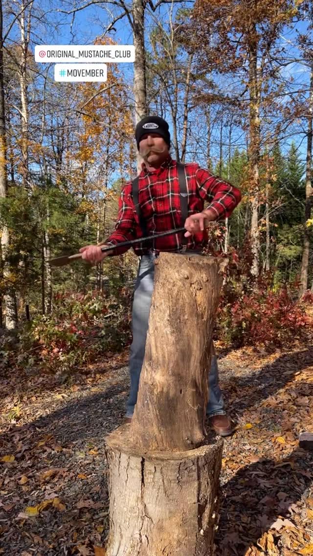 Instagram post by @bobandelliothismustache for Movember. Caption reads: It is almost the middle of @movember , how is your....