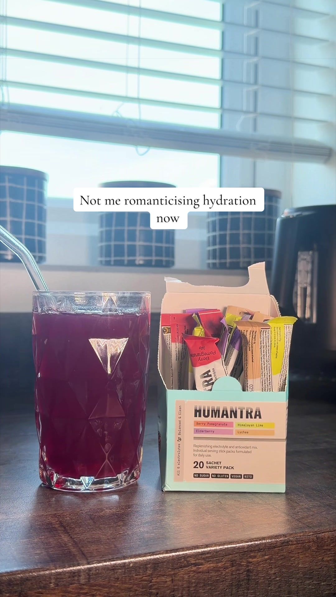 TikTok post by @simmkaurr_ for Humantra. Caption reads: [...] sign to stop forgetting to drink water.....