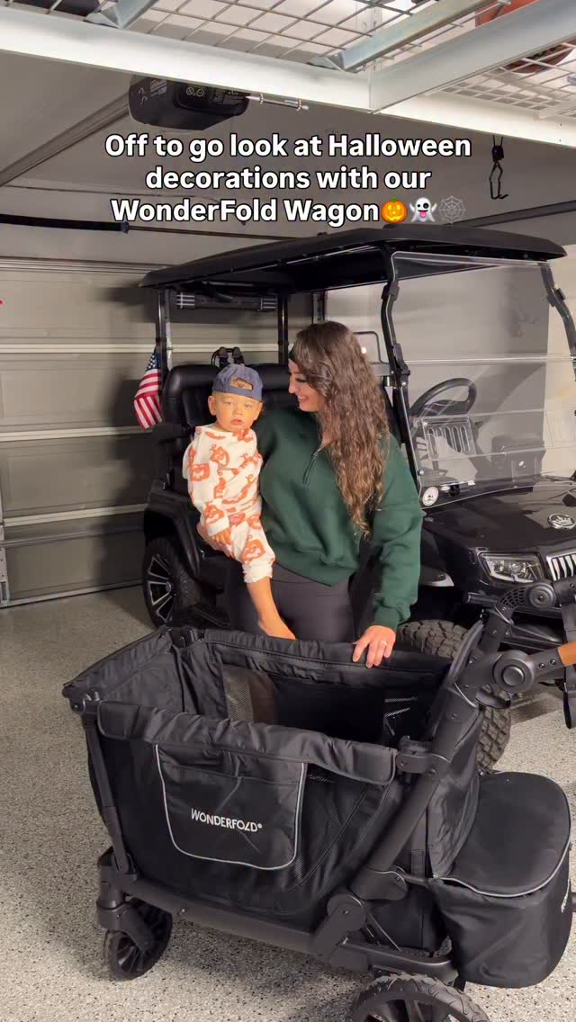 Instagram post by @nicole.may.p for WonderFold. Caption reads: [...] at Halloween decorations with our....