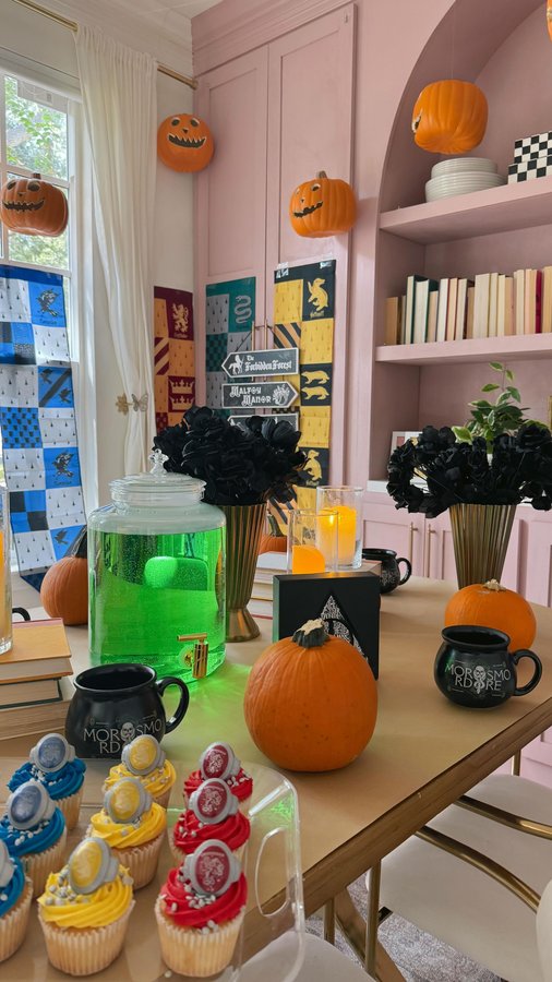 Instagram post by @astoldbymichelle for Harry Potter. Caption reads: 4 Crafts to try during Dark Arts Month! #ad I set....