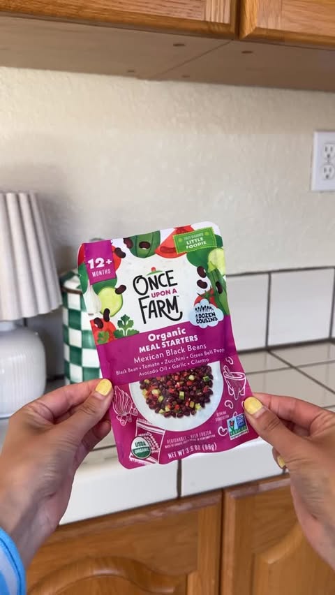 Instagram post by @briannabado for Once Upon a Farm. Caption reads: [...] making mom life a little easier and....