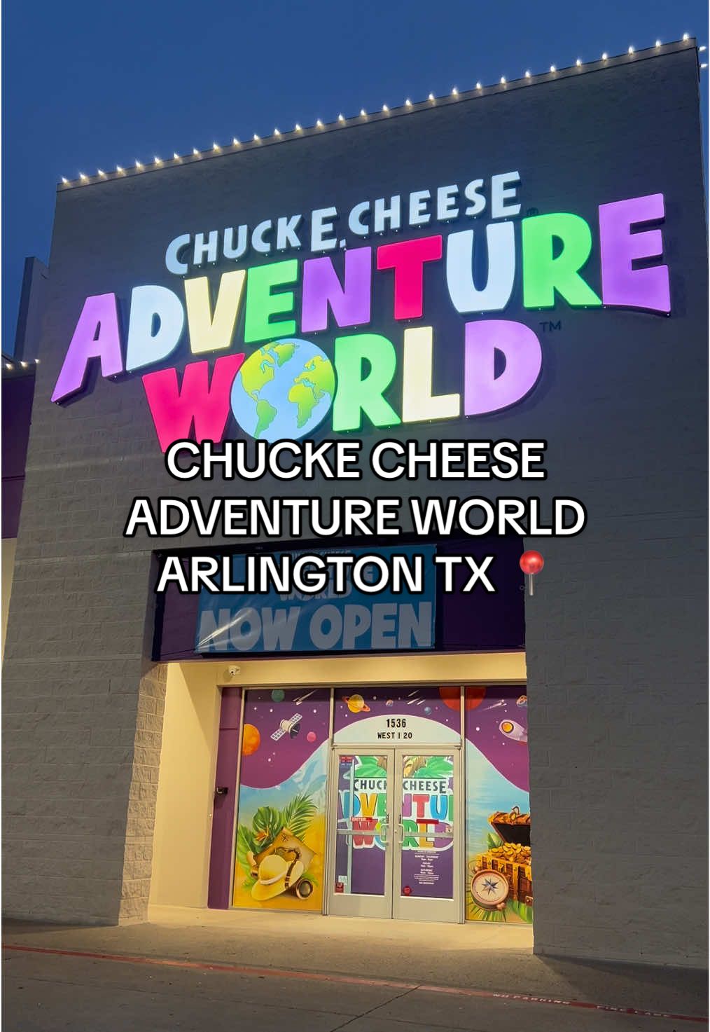 TikTok post by @sonitavlogs for Chuck E. Cheese. Caption reads: Arlington’s newest fun spot is HERE! @Chuck E.....