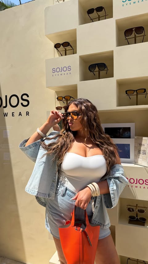 Instagram post by @lizthul for SOJOS EYEWEAR. Caption reads: Summer sunnies that MAKE the....