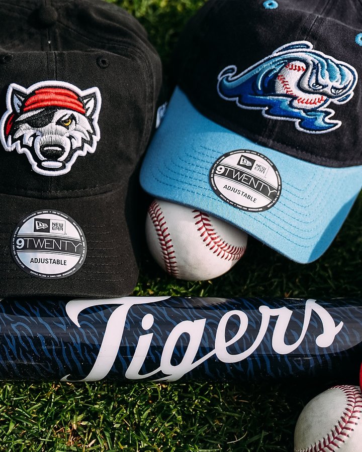 Instagram post by @tigers for New Era Cap. Caption reads: A @neweracap fit for the number one farm [...].