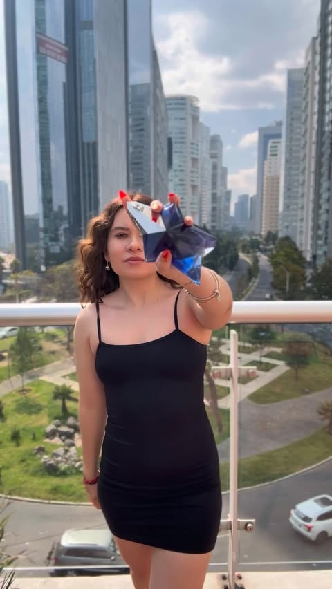 Instagram post by @montsesotoo for Mugler. Caption reads: Wearing my light, my confidence, my energy 🖤....