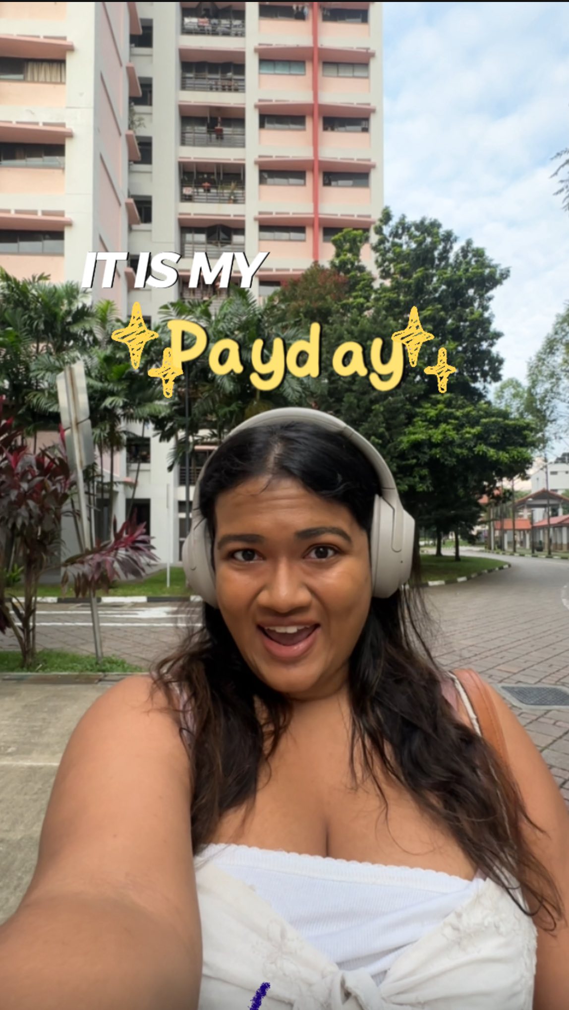 Instagram post by @devilwearsbata for DBS Bank. Caption reads: Can’t wait for my next pay day with DBS! Find out....
