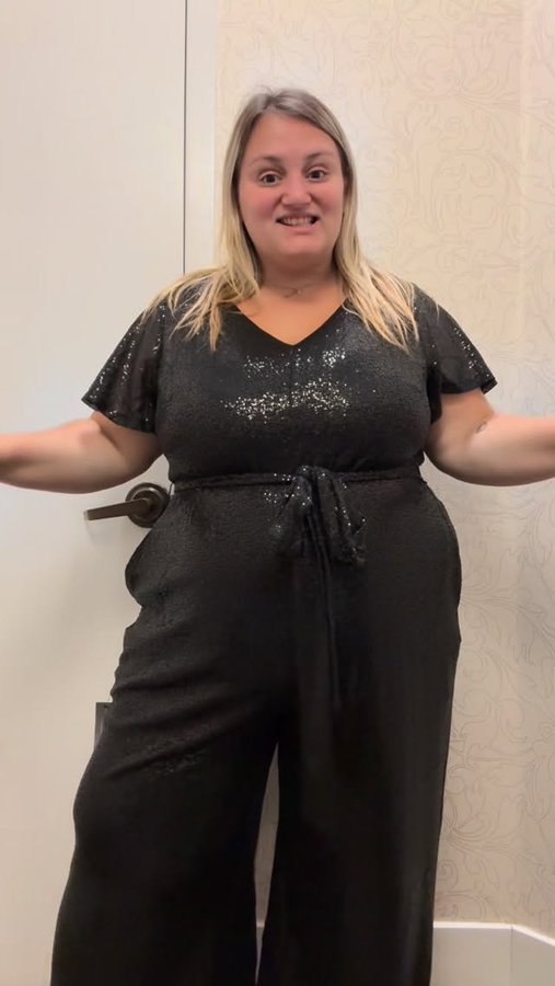 Instagram post by @thekatherinerae for Lane Bryant. Caption reads: This or that 👀 #fashion #clothing #plussize....