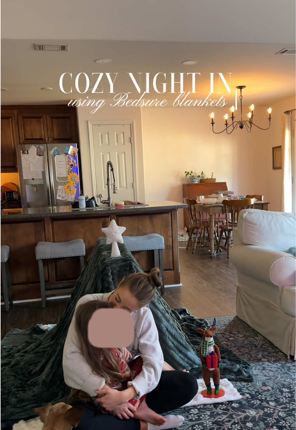 TikTok post by @baimcpher for Bedsure Home. Caption reads: The perfect way to spend a December night in with....