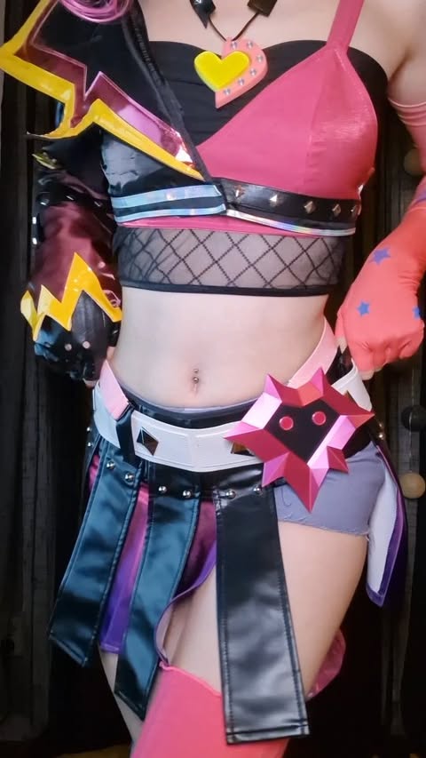 Instagram post by @misacosplayswe for dokidokicosplay. Caption reads: Lovestruck Jinx try on💖
Thank you....