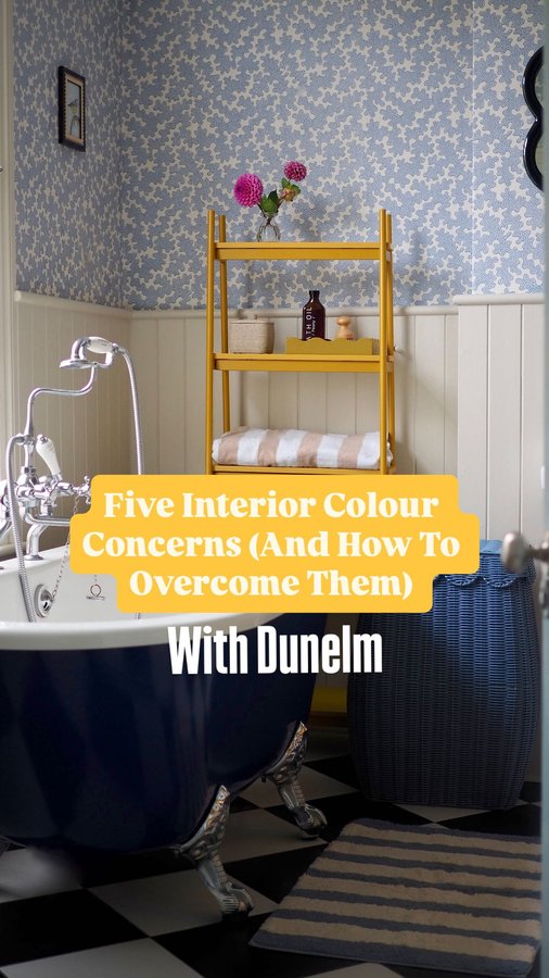 Instagram post by @melanielissackinteriors for Dunelm. Caption reads: Ad. SAVE FOR LATER! To celebrate my Home Of Colour....