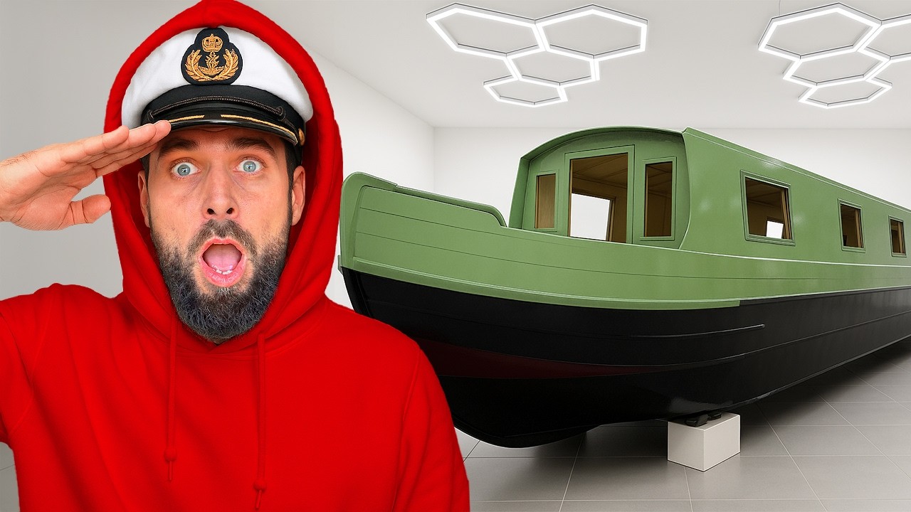 YouTube post by @homeimprovements for Garage Style Ltd. Caption reads: HOW WE'RE RESTORING OUR NARROWBOAT FOR LIFE ON THE....