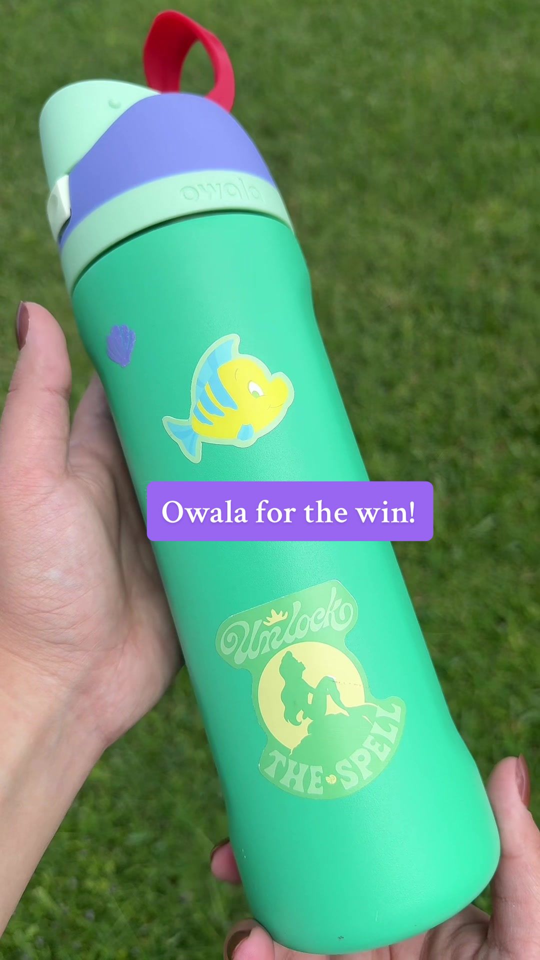 TikTok post by @livintheshops for Owala. Caption reads: This @Owala ! >> #fyp #viral #owala [...].