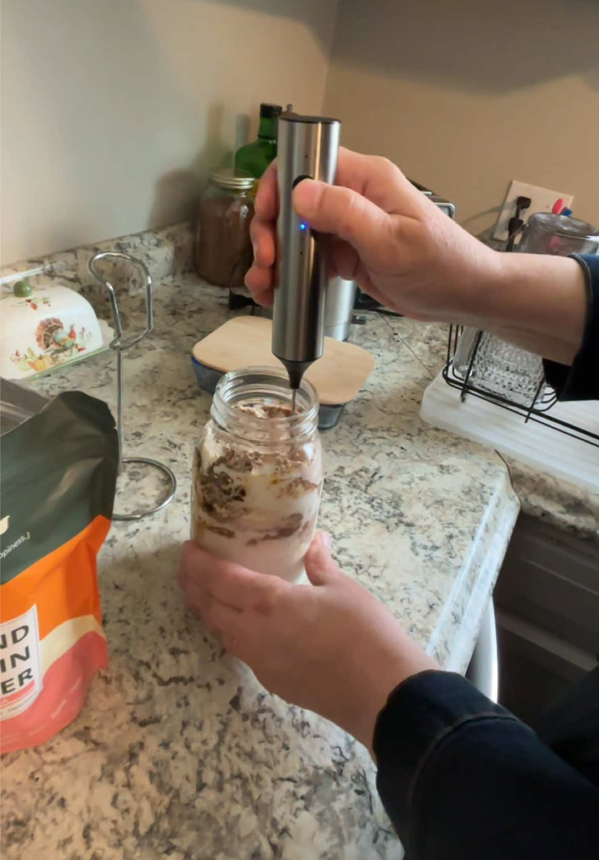 TikTok post by @hijamamama0 for Wellious. Caption reads: [...] #plantbased #cleanfood #almondmoms @Wellious.