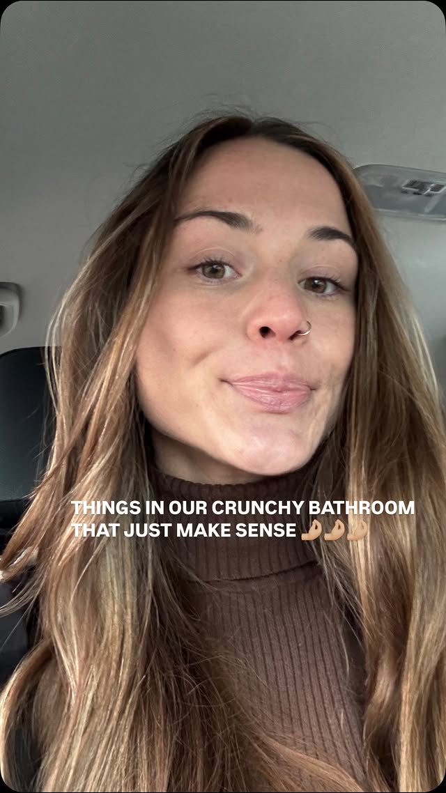Instagram post by @simply.sylv.mann for Squatty Potty. Caption reads: [...] @lumineuxhealth @drnatural @squattypotty....