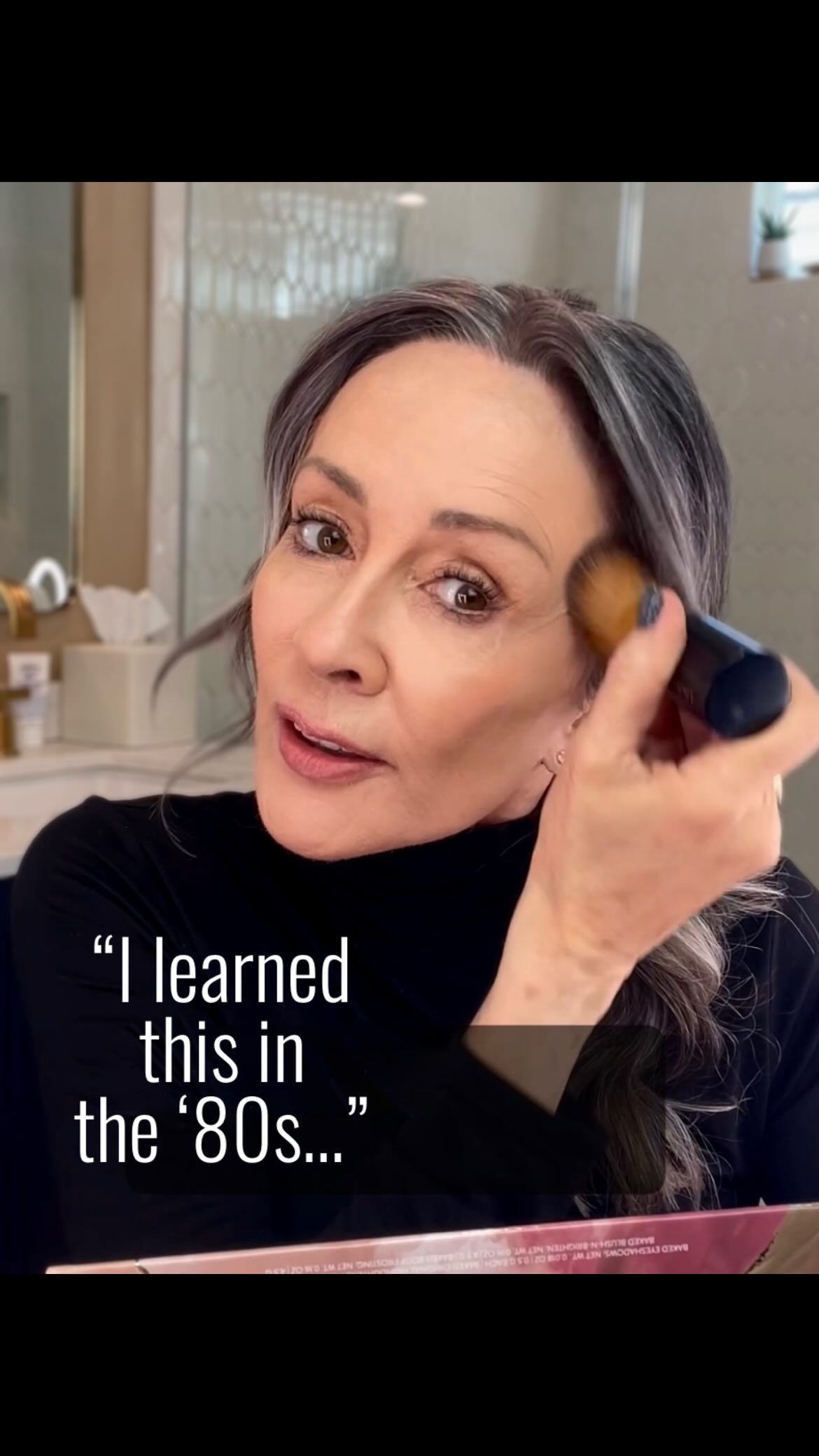 Instagram post by @patriciaheaton for – Laura Geller. Caption reads: [...] Full Coverage Baked Starter Kit from....