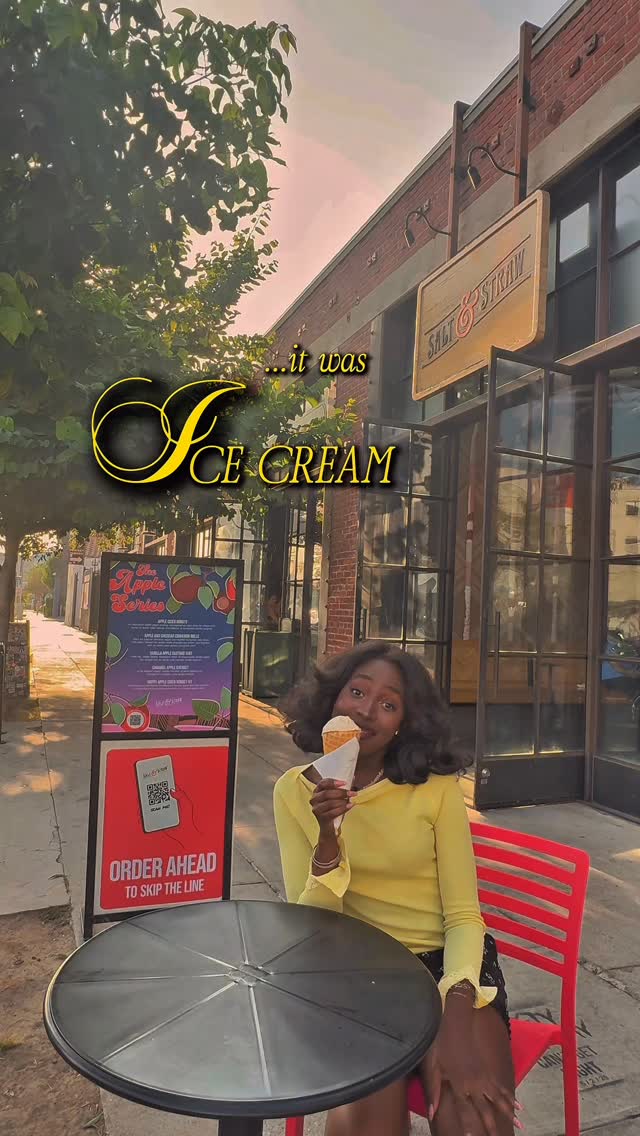 Instagram post by @sheilaajjie for Salt & Straw. Caption reads: [...] prefer my validation in cone form 🍦✨ Salt &....