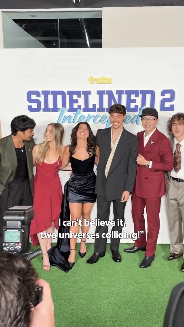 Instagram post by @sienaagudong for Tubi. Caption reads: on the carpet with the cast of sidelined 2:....