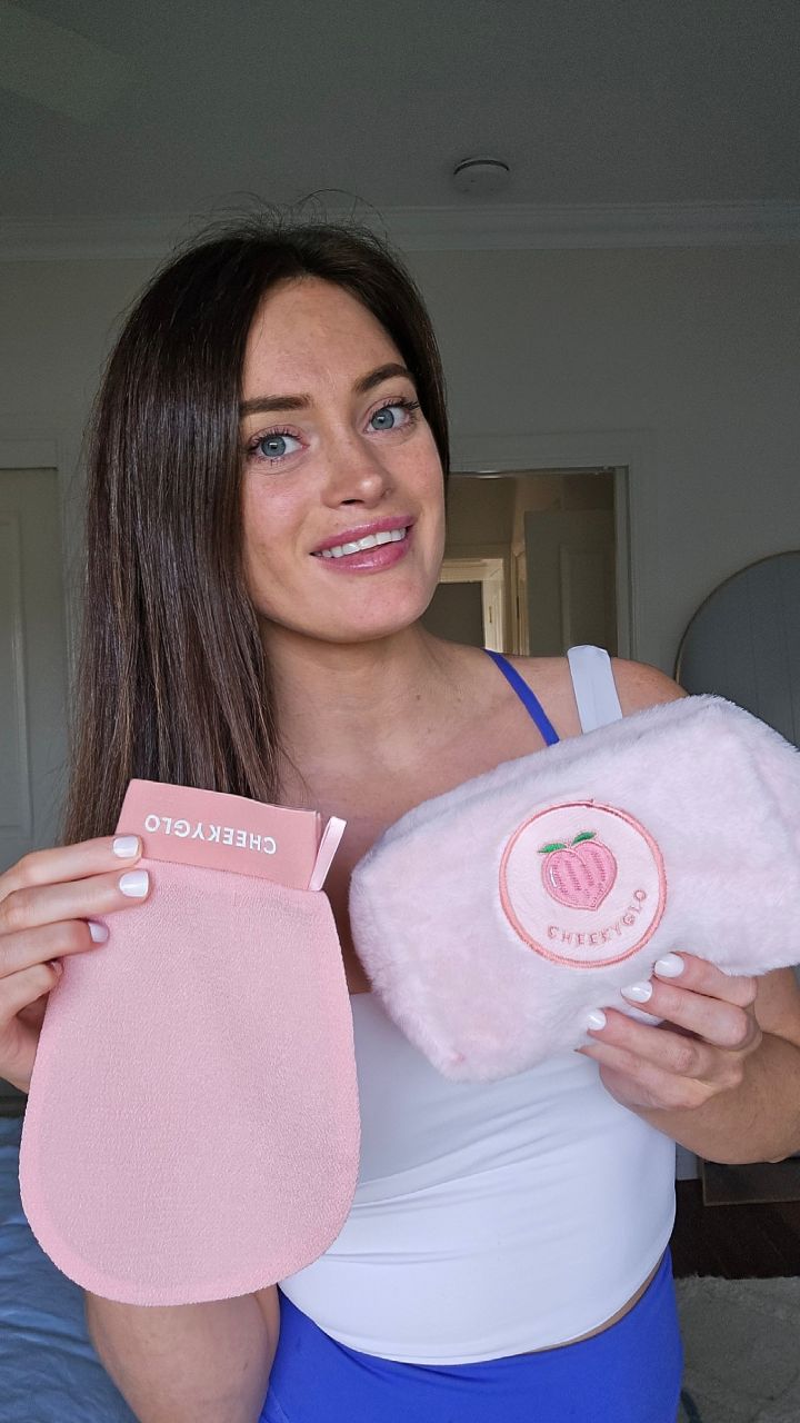 Instagram post by @misspechey91 for Cheekyglo. Caption reads: @cheekyglo turns 5! 🍑 and to celebrate their....