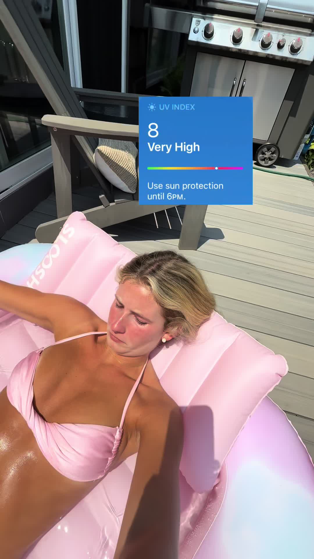TikTok post by @groovygirlol for SLOOSH. Caption reads: [...] changing for the tan girlies 🕶️Comment....