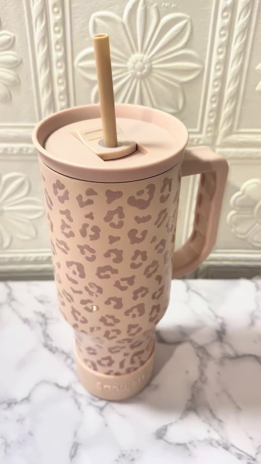 TikTok post by @jackieriv.97 for Sandjest. Caption reads: I looooove @SANDJEST tumblers 😻 #sandjest....