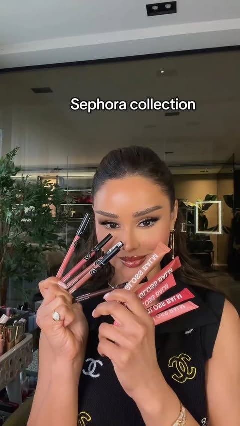 Instagram post by @ahoodalenzi_ for Sephora Collection. Caption reads: Loving sephora lips goodies ! 💕....